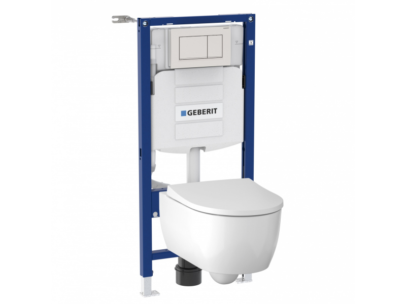 Купить Инсталляция Geberit с безободковым унитазом Geberit iCon, 500.300.01.I, сиденье микролифт, комплект Идеальная пара