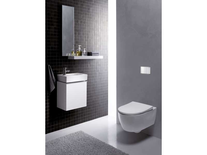 Купить Инсталляция Geberit с безободковым унитазом Geberit iCon, 500.300.01.I, сиденье микролифт, комплект Идеальная пара