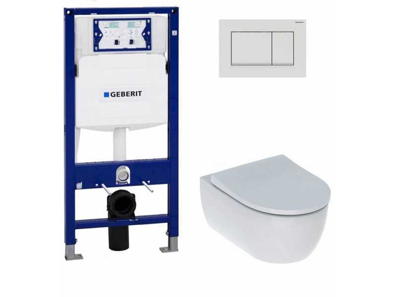 Купить Инсталляция Geberit с безободковым унитазом Geberit iCon, 500.300.01.I, сиденье микролифт, комплект Идеальная пара