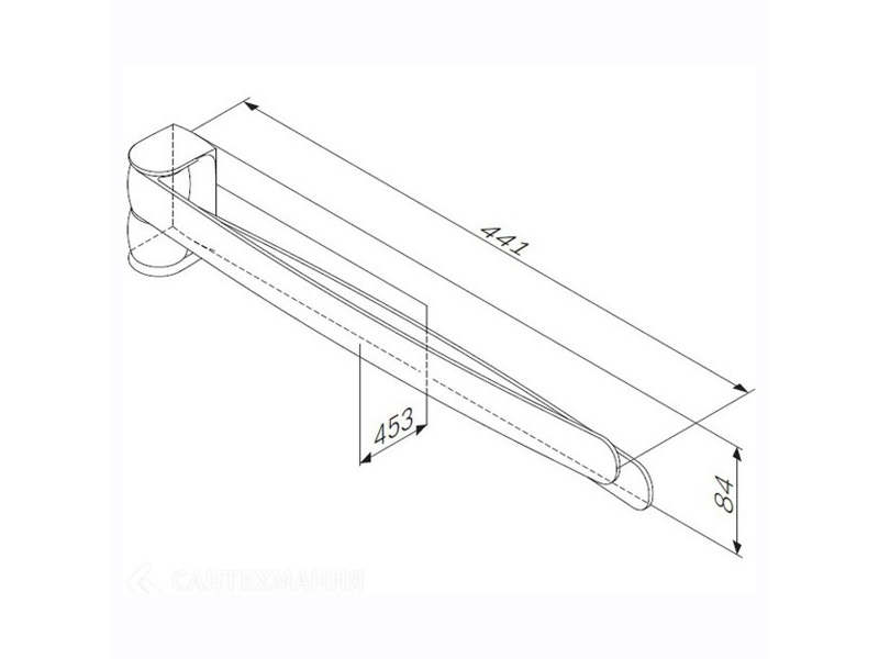 Купить Полотенцедержатель Am.Pm Sensation A3032600, 44см, хром