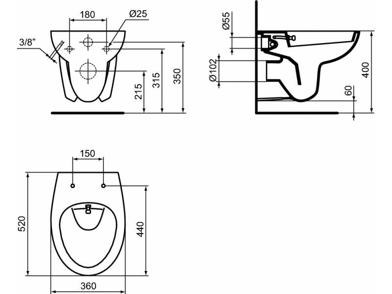 Купить Подвесной унитаз Ideal Standard Ecco W705501 с функцией биде