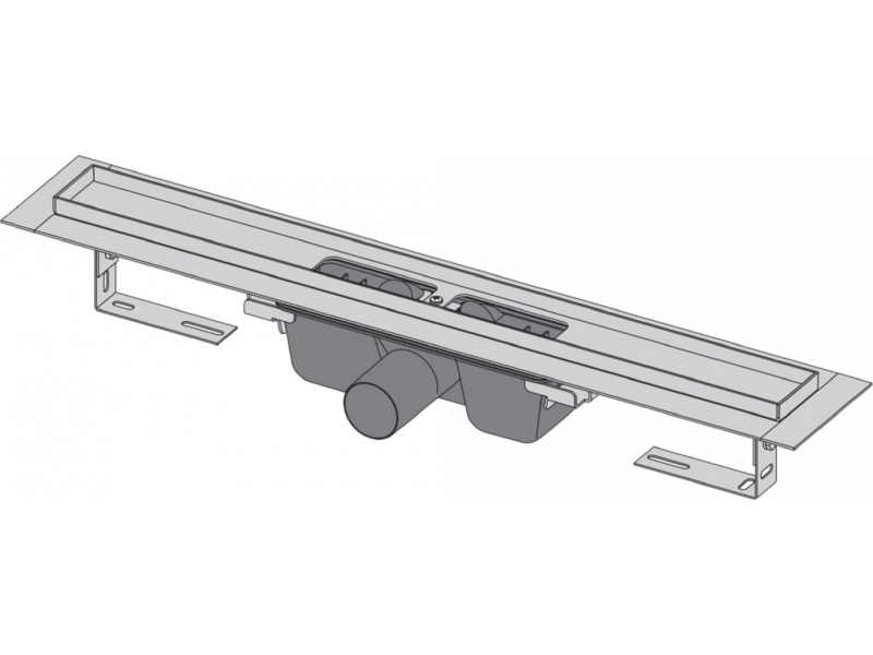 Купить Водоотводящий желоб AlcaPlast APZ1SMART-LINE-750 с порогами для перфорированной решетки