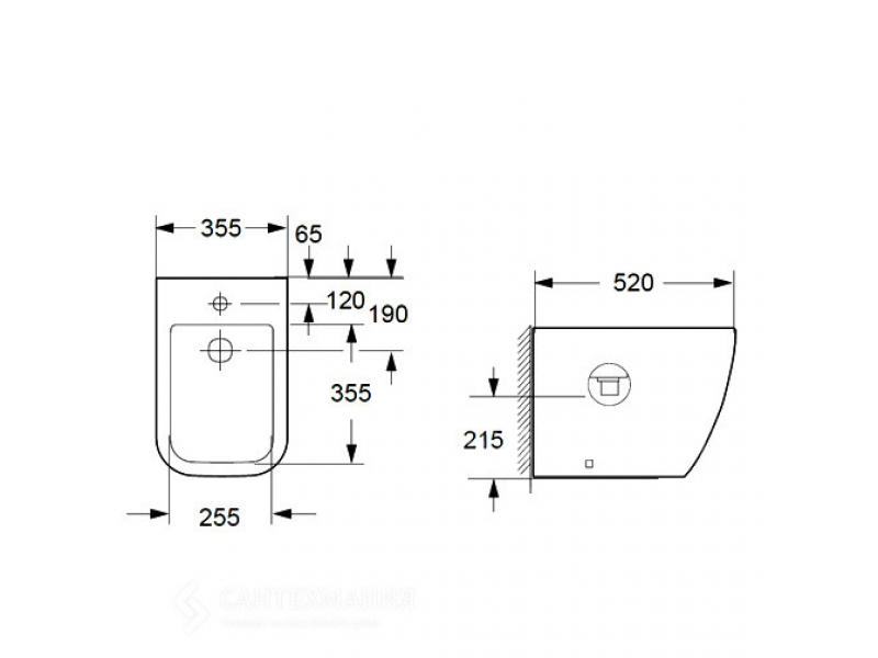 Купить Биде BelBagno Alpina BB10100BH подвесное, 52*35,5*40 см