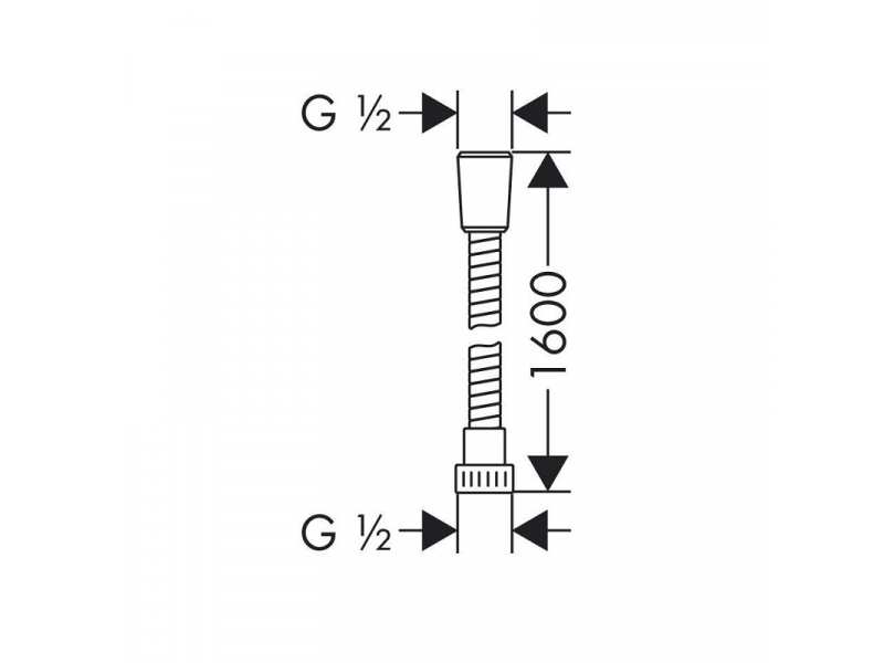 Купить Шланг для душа Hansgrohe 28266000 Metaflex C, 1,60 м