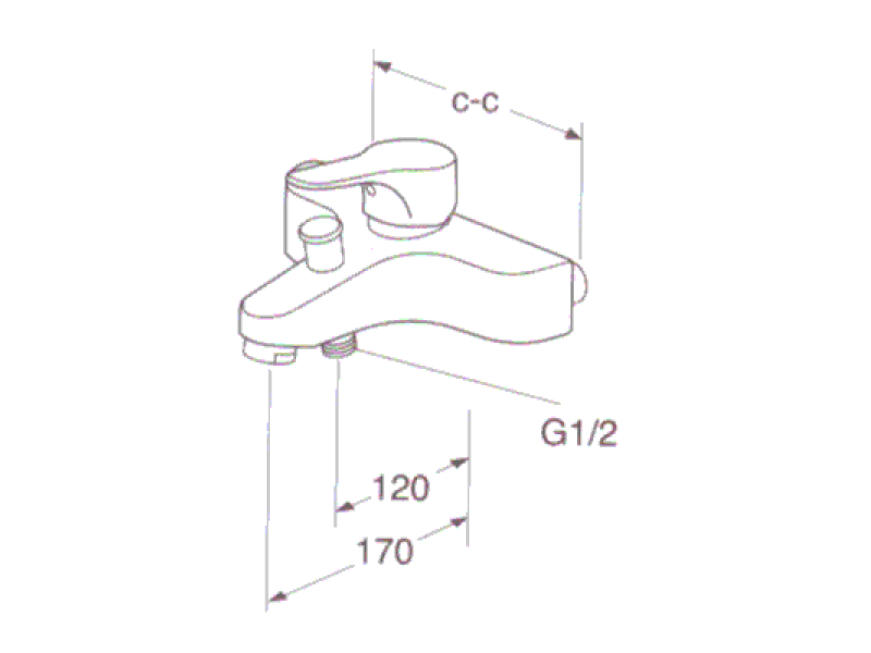 Купить Смеситель Gustavsberg Nautic 41214023 для ванны (хром)