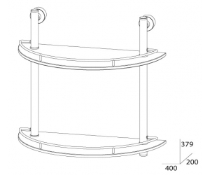 Полка полукруглая с ограничителем FBS Vizovice