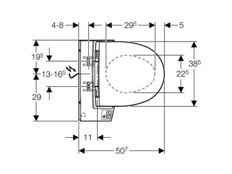 Купить Электронная крышка-биде Geberit AquaClean 5000 plus 146.110.11.2