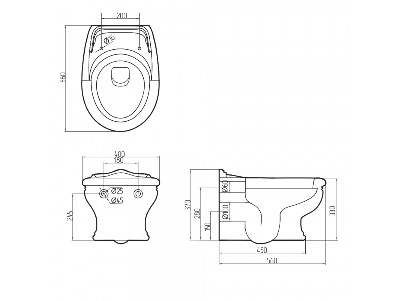 Купить Подвесной унитаз Migliore Milady ML.MLD-25.740.D1