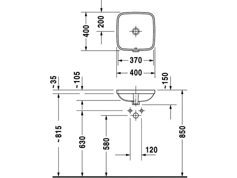 Купить Раковина Duravit Durastyle 0373370000, 370 мм