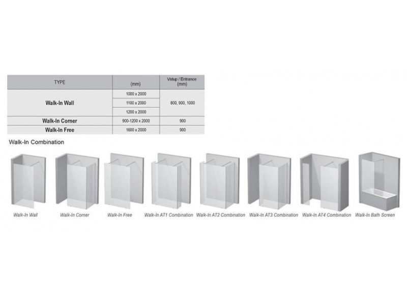 Купить Душевая стенка Ravak Walk-In Wall ST 1100, 110 см, блестящий/транспарент, GW9WD0C00Z1