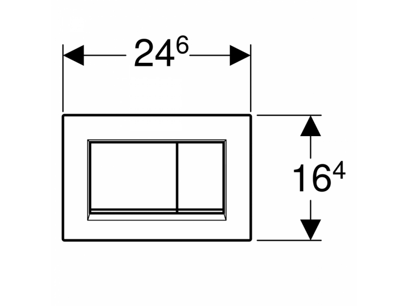 Купить Смывная клавиша Geberit Sigma Type 30 115.883.JQ.1 хром матовый/глянцевый