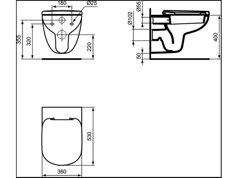 Купить Подвесной унитаз Ideal Standard Tempo T331101