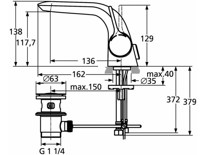 Купить Смеситель Ideal Standard Melange A4260AA для раковины