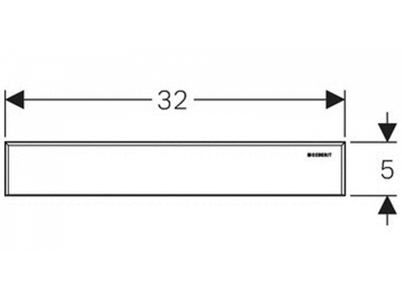 Купить Декоративный элемент для душевого трапа Geberit, ширина 32 см, нержавеющая сталь, 154.336.FW.1