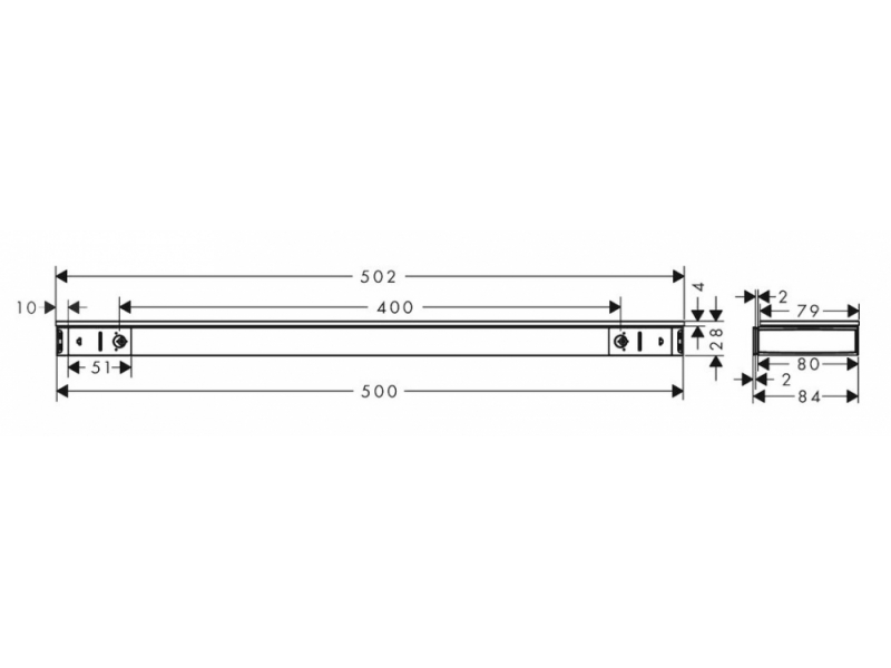 Купить Полка Hansgrohe Rainfinity 50 мм, белый матовый, 26844700