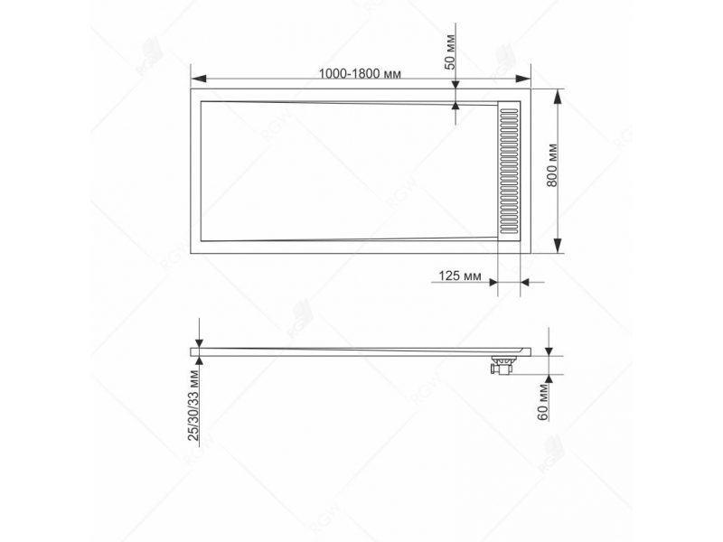 Купить Душевой поддон RGW STМ-138W 14202813-01 130 x 80 см, прямоугольный, цвет белый, из искусственного камня