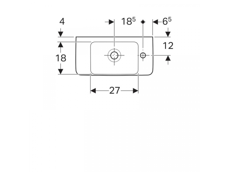 Купить Раковина Geberit Renova Compact, 50х25 белая, 276150000