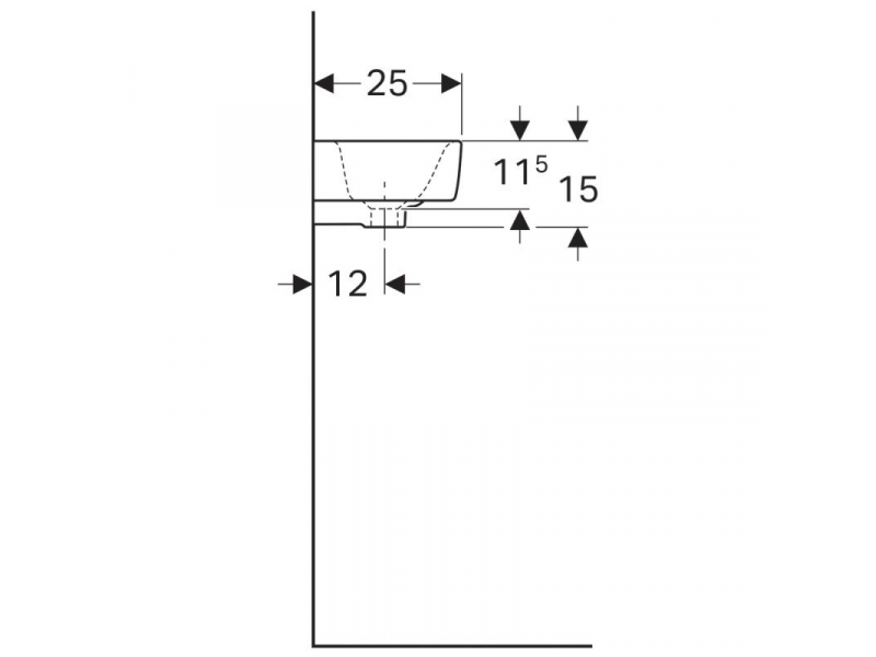 Купить Раковина Geberit Renova Compact, 50х25 белая, 276150000