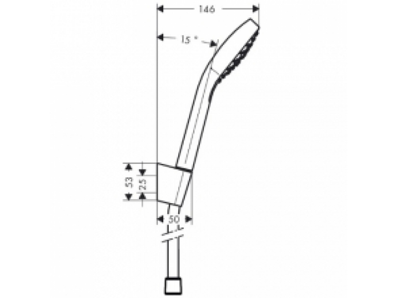 Купить Душевой гарнитур Hansgrohe Croma Select E Vario Port 1,25 м, 26425400, белый/хром