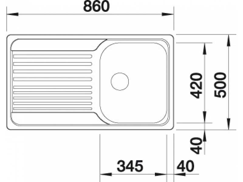 Мойка для кухни из нержавеющей стали blanco tipo 45 s compact 513441