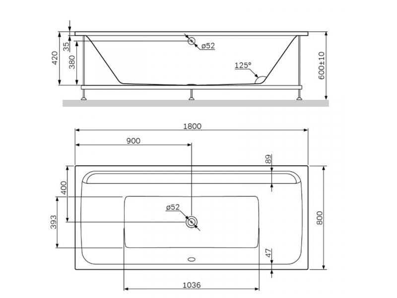 Купить Акриловая ванна Am.Pm Inspire 2.0 W52A-180-080W-A, 180 x 80 см