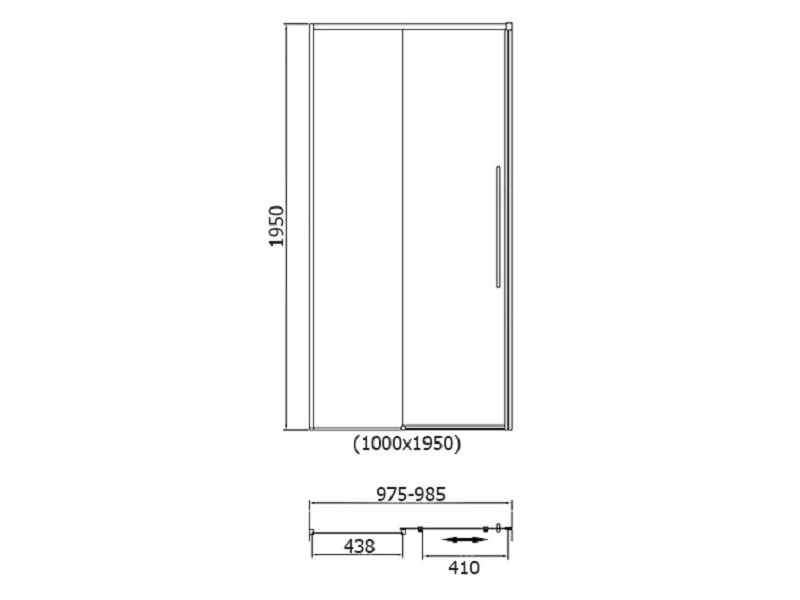 Купить Душевая дверь RGW SV-12B 32321210-14 100 х 195 см, черный