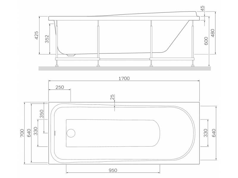 Купить Акриловая ванна Am.Pm Like 170x70 W80A-170-070W-A