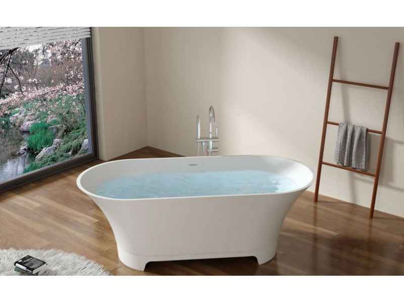 Купить Ванна из искусственного камня Aquanet Bloom Ellipse TC-S92 198953, 165 x 75 см, цвет белый матовый