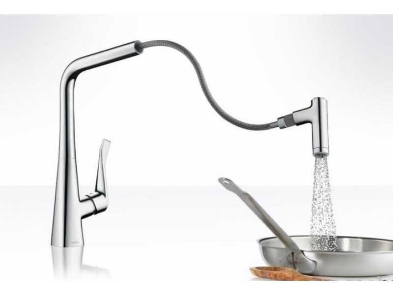 Купить Смеситель Hansgrohe Metris Select 14884000 для кухни, хром