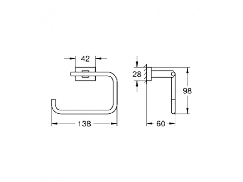 Купить Бумагодержатель Grohe Essentials Cube 40507001