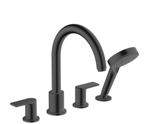 Смеситель Hansgrohe Vernis Shape для ванны и душа, на борт ванны, матовый черный, 71459670