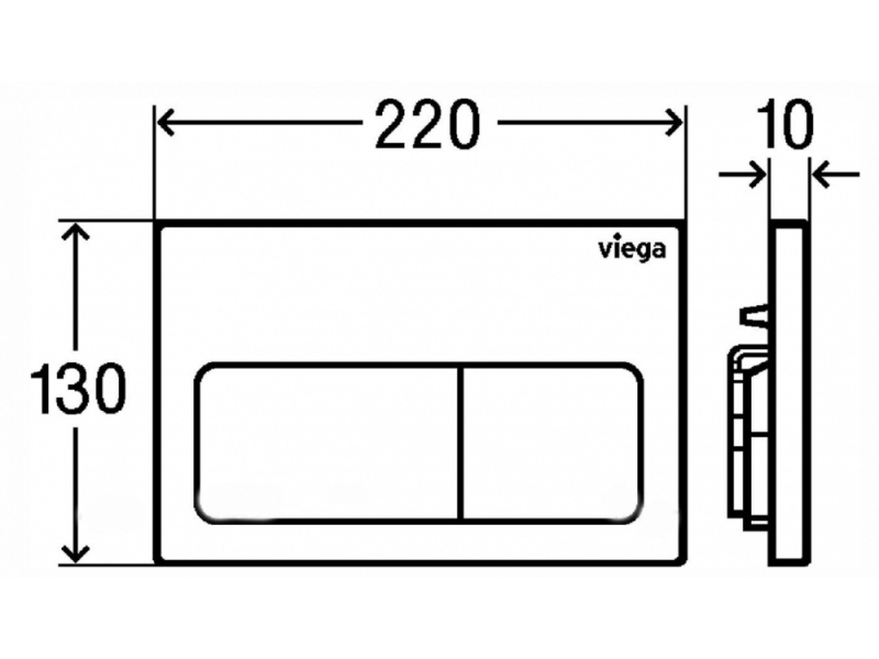 Купить Клавиша смыва Viega Prevista 773731, альпийский белый