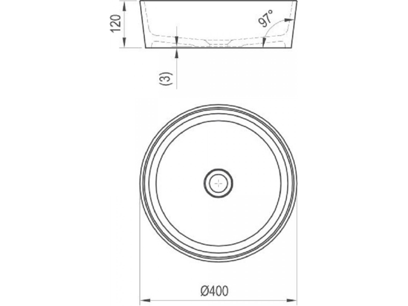 Купить Раковина Ravak Moon 1, 40 см, цвет белый, XJN01300000