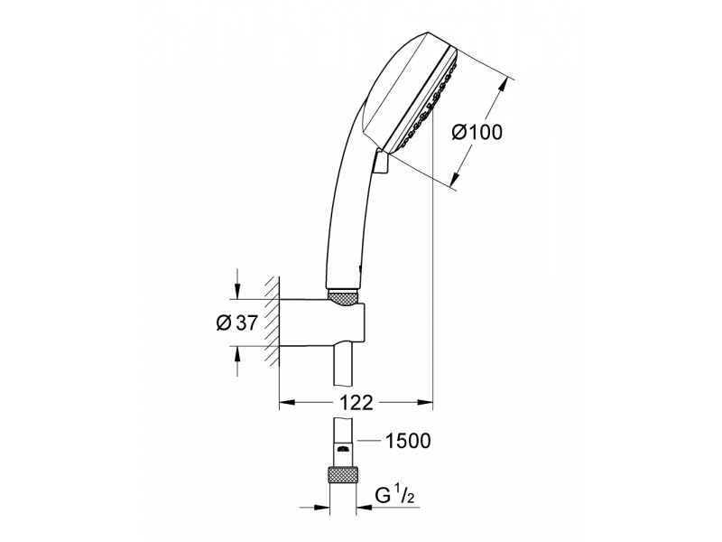 Купить Душевой гарнитур Grohe New Tempesta Cosmopolitan 100 III 27588002 (27588001)