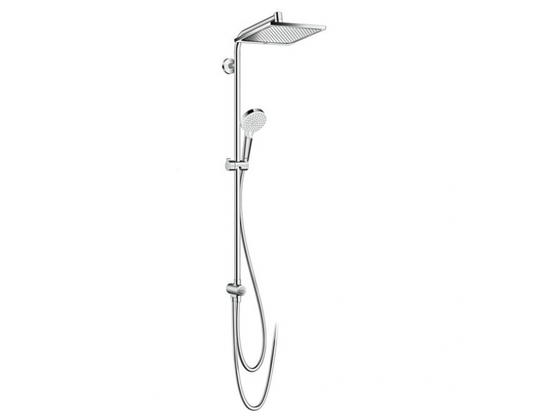 Купить Душевой гарнитур Hansgrohe Crometta E 240 1jet Showerpipe Reno EcoSmart 27289000 9 л с верхним душем