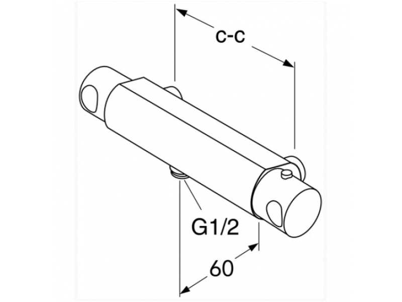 Купить Смеситель Gustavsberg Coloric GB41219204 23 для душа термостатический, цвет черный