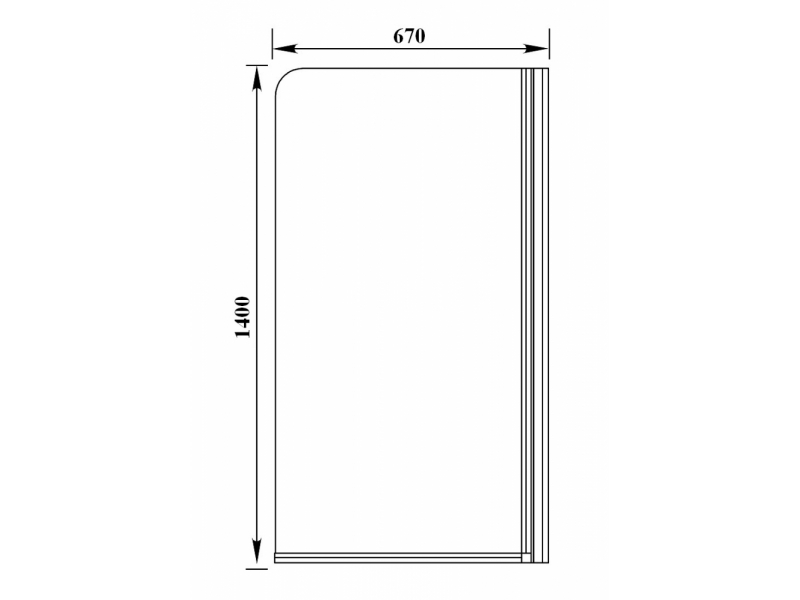 Купить Шторка для ванны Aquanet AQ6 L/R 67*140 см (182939/182940)