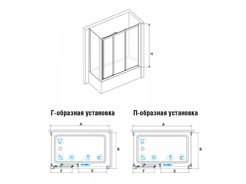 Купить Шторка на ванну RGW SC-81, 04118167-11, 160 x 70 x 150 см стекло прозрачное, хром