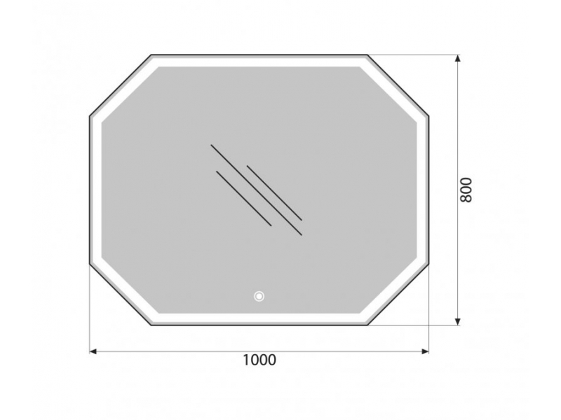 Купить Зеркало с встроенным светильником и сенсорным выключателем BelBagno SPC-OTT-1000-800-LED-TCH, 12W, 220-240V, 1000x30x800