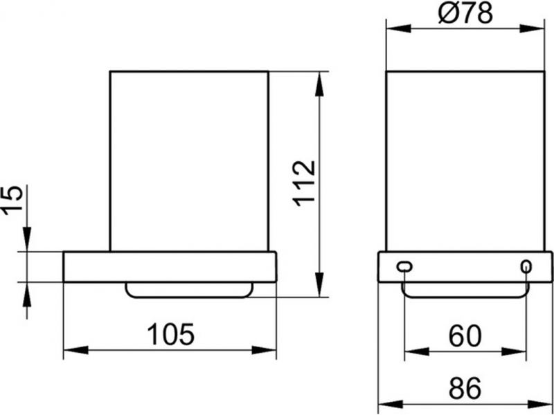 Купить Стакан для щеток с держателем Keuco Edition 90 Square, хром, 19150019000