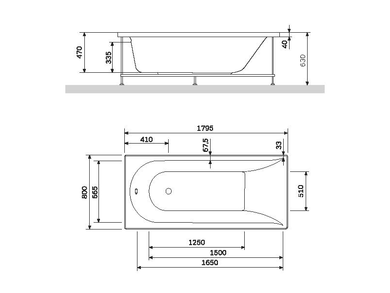 Купить Ванна акриловая Am.Pm Spirit 180x80см W72A-180-080W-A2