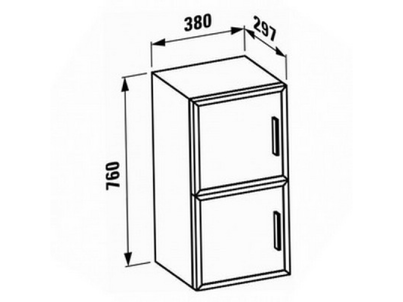 Купить Пенал Laufen Case 7895.2.070.500.1 белый петли справа