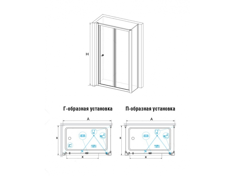 Купить Душевой уголок RGW CL-41, 04094189-11, 80 x 90 х 185 см, дверь складная, стекло прозрачное, хром