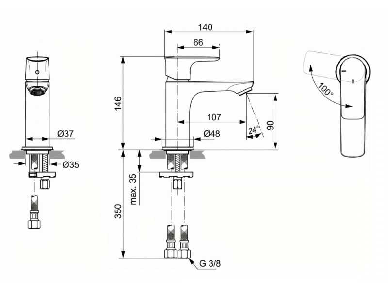 Купить Смеситель Ideal Standard Connect Air для раковины, хром, A7011AA