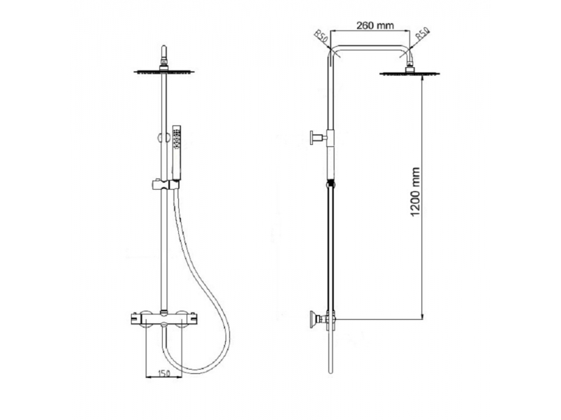 Купить Термостатическая душевая система RGW Shower Panels SP-21, 21140121-01, хром