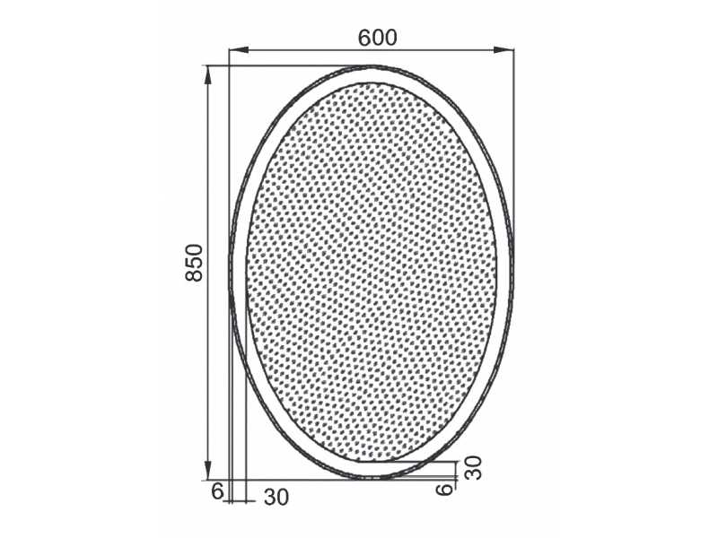 Купить Зеркало Aquanet Комо new 6085 60 см с Led подсветкой, сенсорный выключатель, 249357