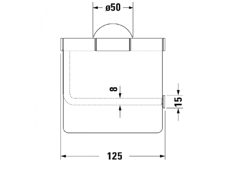 Купить Бумагодержатель Duravit Starck T 0099404600 с крышкой, черный матовый