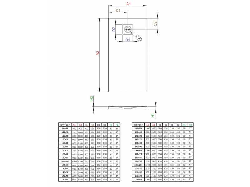 Купить Поддон для душа Radaway Kyntos F, 120 x 100 см, прямоугольный, HKF120100-54