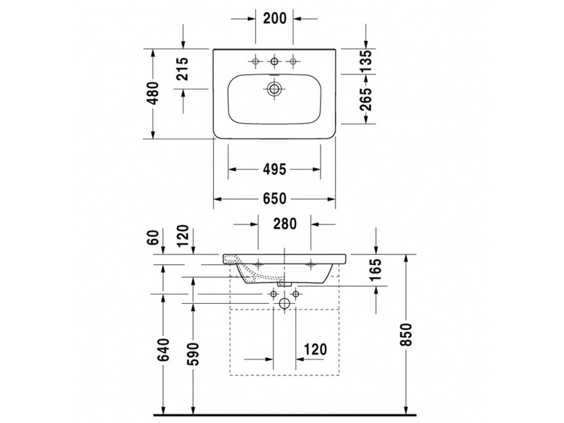 Купить Раковина Duravit Durastyle 232065, 650*480 мм