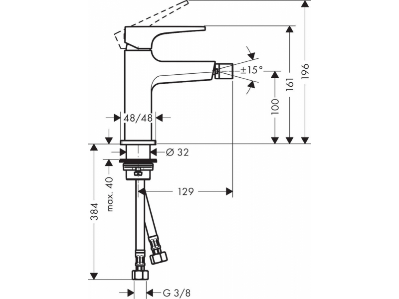 Купить Смеситель для биде Hansgrohe Metropol 32520990, золото